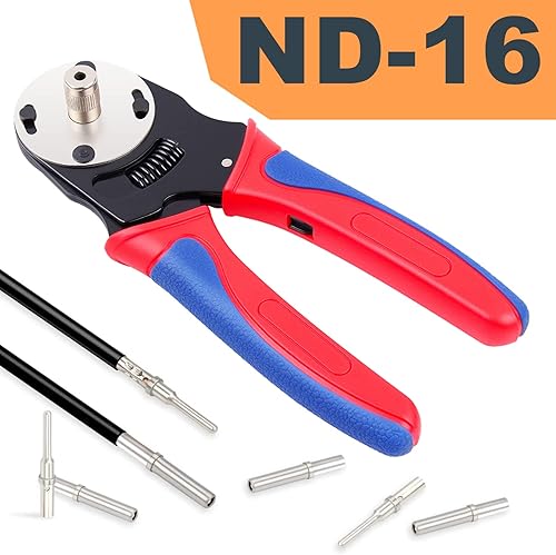 Miniatura 6 de Newdeli Herramienta de crimpado Deutsch Tamaño 16 Herramienta de conector Deutsch 4 vías sangría 8 Tipo de impresión Crimpadora de barril cerrado 14