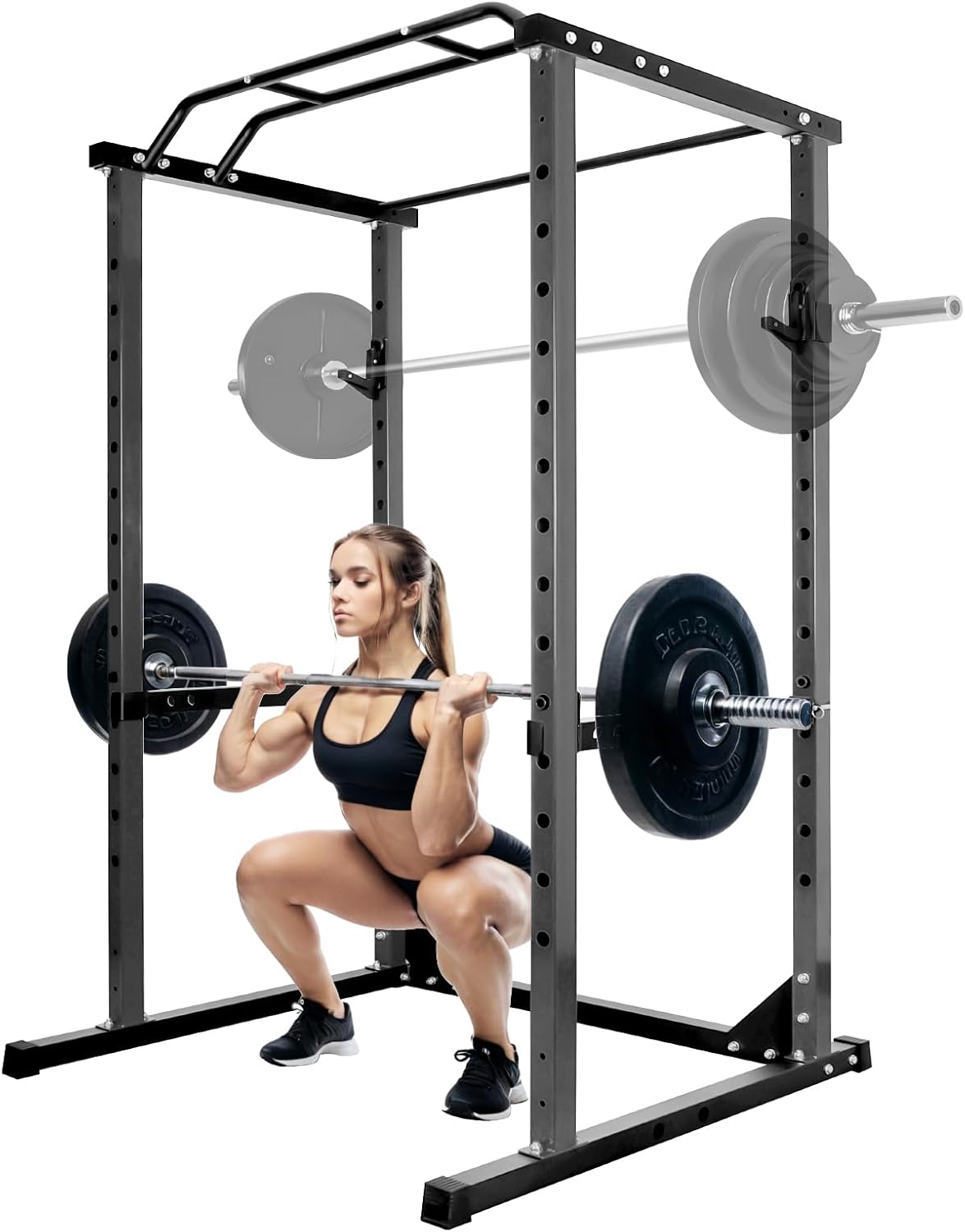 PXVWA PXVWA Power Cage – 1200lbs Capacity, Multi-Functional Design for Home Gym