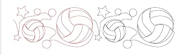 Volleyball Fun Pantograph Pattern