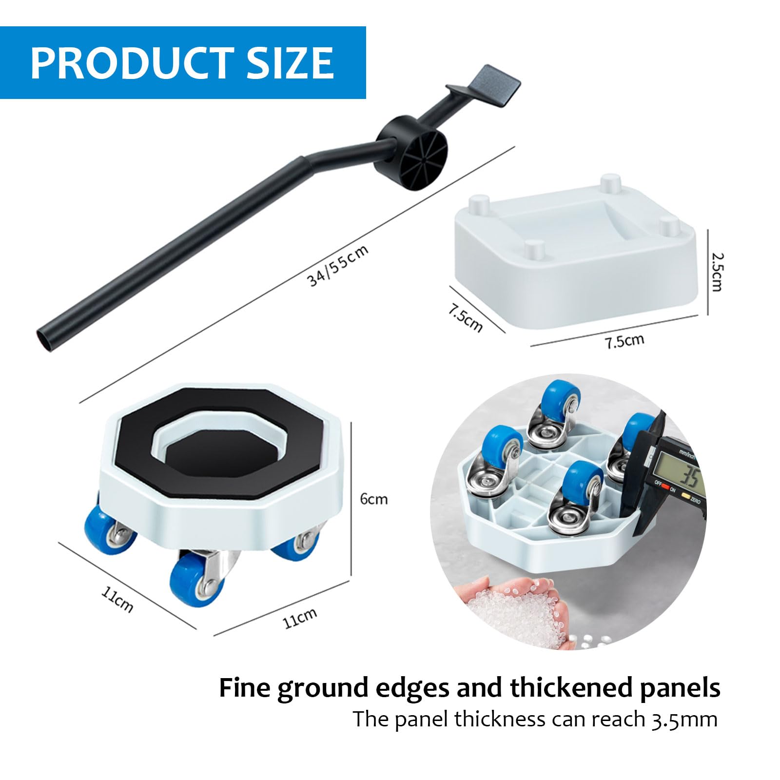 Kit de desplazamiento con ruedas para muebles y elevadores para muebles pesados – Patin deslizante para muebles pesados con elevador de muebles, elevador de puerta y herramientas de
