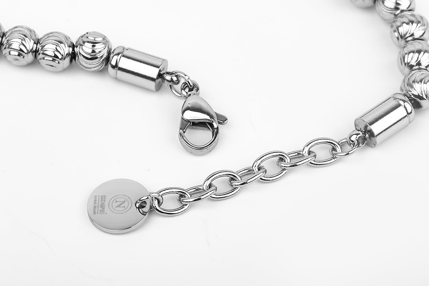 BRACCIALE LOGO LASER E SMALTO NAPOLI IN ACCIAIO