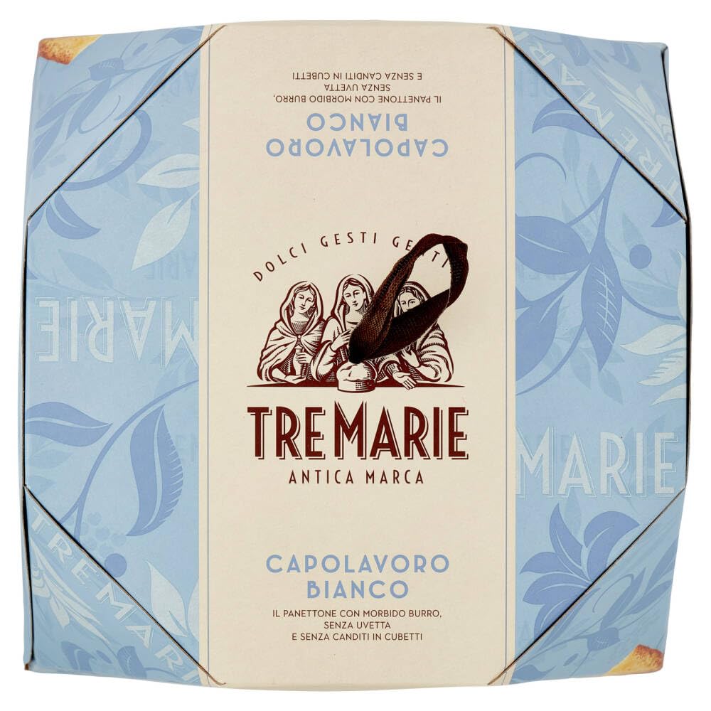 Tre Marie Panettone Capolavoro Bianco 800 g – italienischer Weihnachtskuchen ohne Rosinen & kandierte Früchte