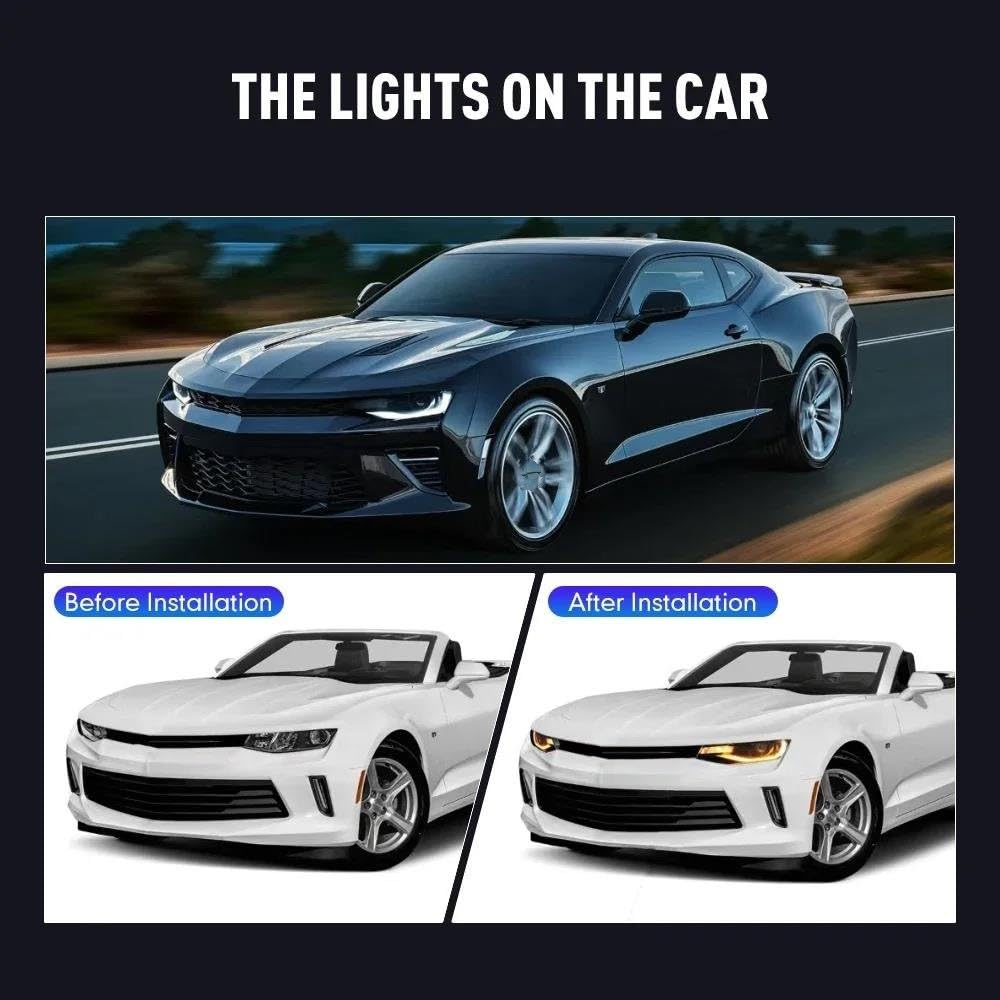 Faro Dell'auto Per Chevorlet Per Camaro 2016-2022 | Gruppo LED Lampada Frontale DRL Fari Indicatori Di Direzione(Guidatore mancino)