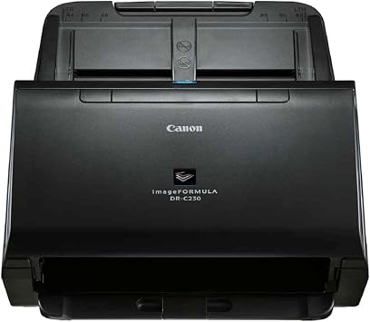 Canon imageFORMULA DR-C230 Document Scanner | Double-sided Scanning with USB for Home & Office | 60 sheet ADF | 30 Pages Per Min | With Canon CaptureOnTouch Software