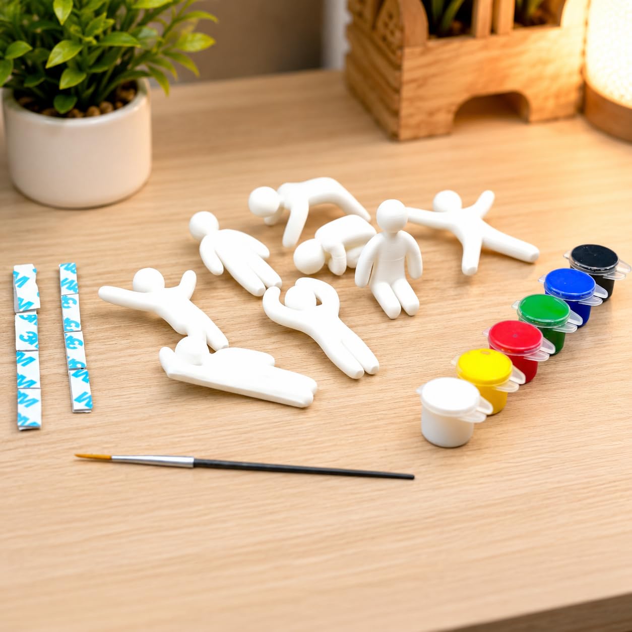 HOBIGO Meccha DIY Painting Game Set 8 Pieces | Creative Art & Craft Kit with Color Set, Brush and Double sidedTape | Multiplayer Painting Activity Game for Kids Family Party Fun-image-11