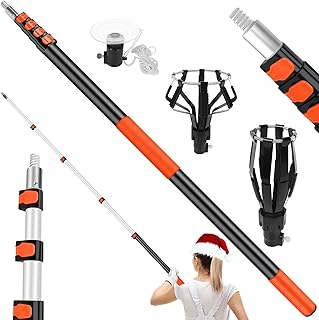 Light Bulb Changer for High Ceilings with Extension Pole 20FT,28FT Reach Light Bulb Extension Pole Changer with Baskets and Suction Cup for High Ceilings and Recessed Lights