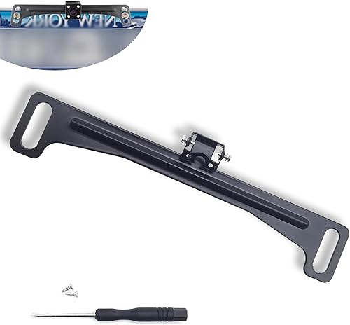 1 soporte para cámara de matrícula, soporte universal para placa de cámara de visión trasera de automóvil, kit de cámara de respaldo de visión