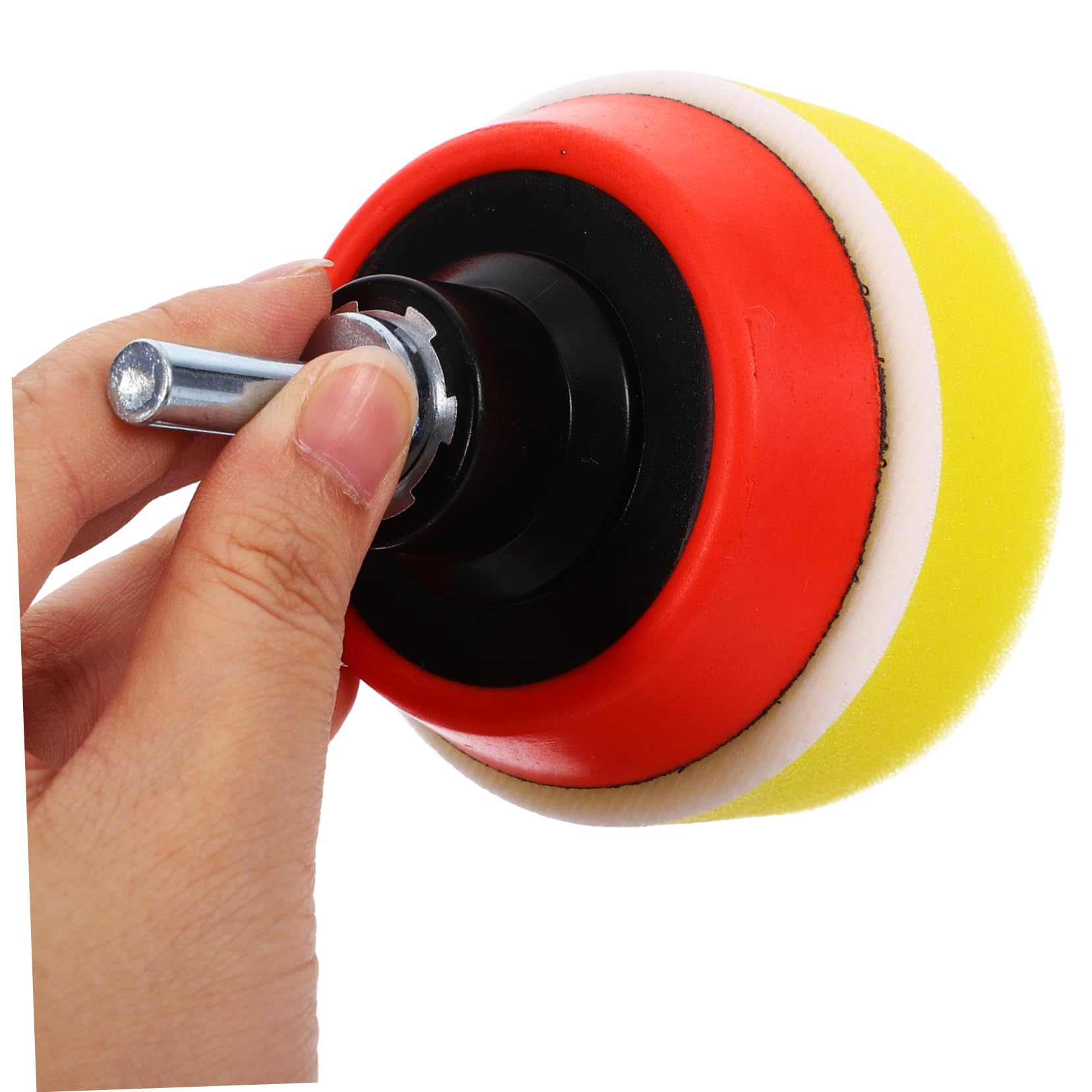 Tampone Per Auto in Spugna Accessorio Lucidante Per Trapano Kit Di Ruote e Tamponi Autoadesivi Per Applicazione Uniforme Di Cera e
