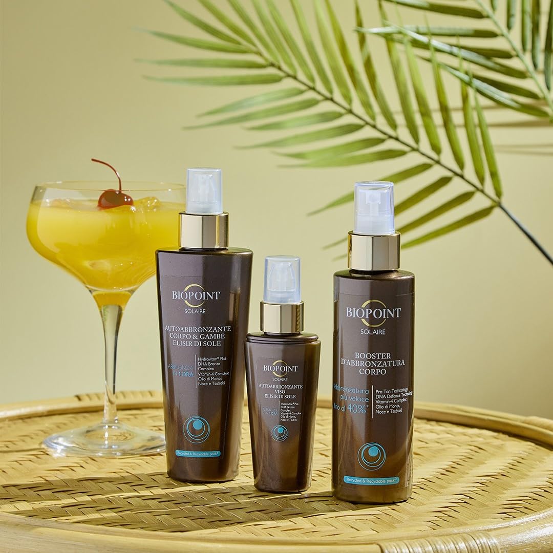 BIOPOINT Solaire - Booster D'Abbronzatura Corpo 150 ml, Senza oli minerali, coloranti e alcool