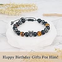Vista 66 de Sereney Christmas Gifts for Him Son Boys Bonus Dad Father Men Boyfriend Grandson Friend as Triple Protection ID Bracelets Birthday Gifts for 9 10 11