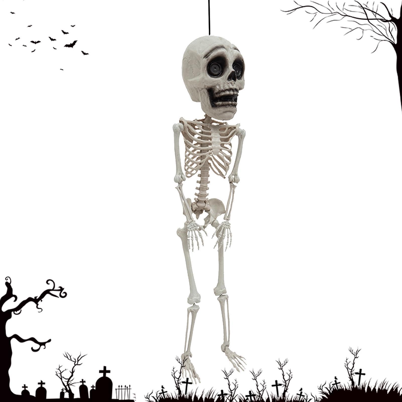 Esqueleto Halloween Figura Realista 105cm con Articulaciones Móviles