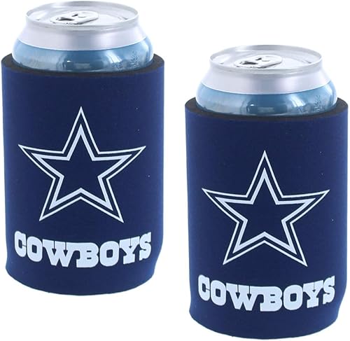 Soporte aislante para latas y botellas de fútbol (Dallas (Cowboys), soporte para latas, paquete de 2 unidades
