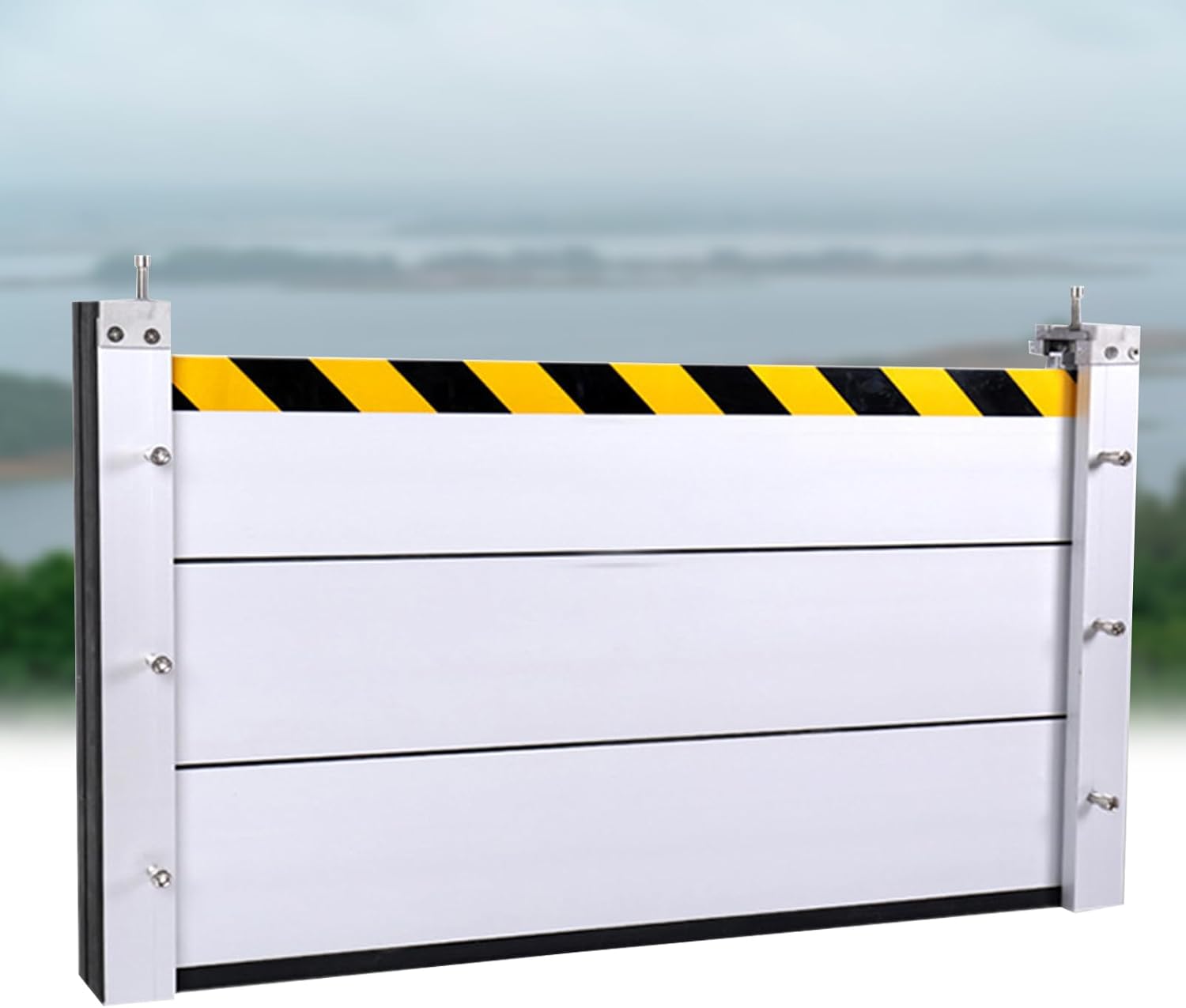 LFFTBK Protection Barrier，ABS Baffle Flood Barriers Reusable Suitable for Garage Doors, Basements, Warehouses And Flood Protection(4-pcs)