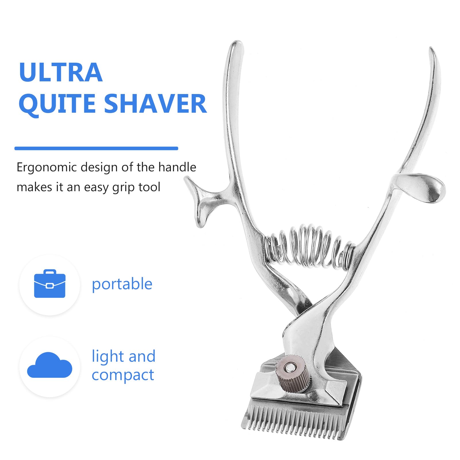 Beavorty Tondeuse Manuelle Ultra-Silencieuse Pour Animaux De Compagnie - Rasoir Ergonomique En Acier Inoxydable Pour Chien Et Chat, IdéAle Pour Toilettage Et Collection