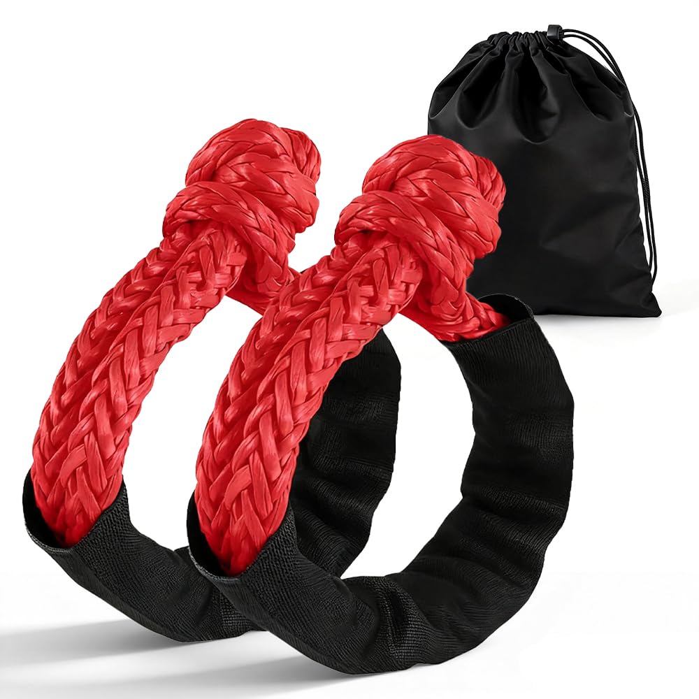 BARTOO 2PCS Soft Shackles 1/2 Inch x 22 Inch - 56,000LBS Break Strength