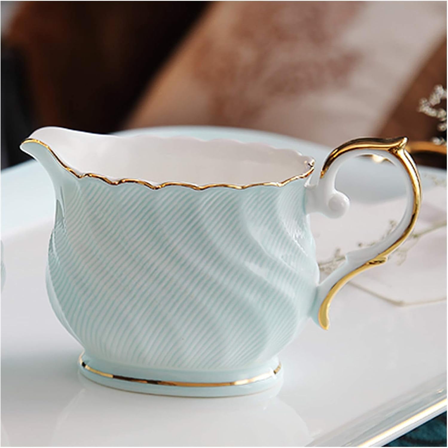 クリームピッチャー ハンドル付きの古典的なセラミッククリーマー、すべての種類のシーンファミリーホテルカフェやその他の種類のシーンに適