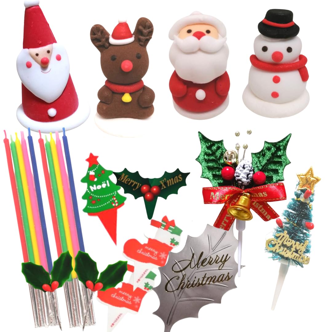 Amazon.co.jp: クリスマス ケーキ＆スイーツ飾り便利セット (たっぷり