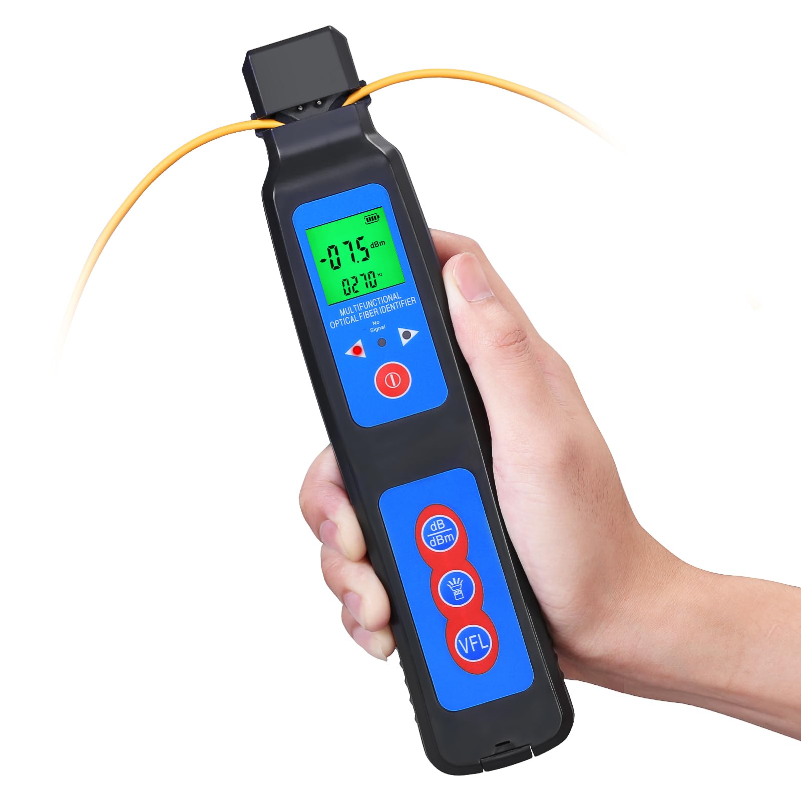 BAOSHLA 40A Fiber Optic identifier OFI 3-in-1 Function 800-1700 with Fiber Optic Cable identifier Detector with LED Light Single Mode/Multi Mode