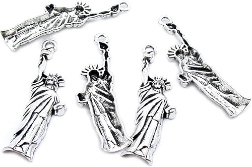 Joyería plateada de plata antigua que hace los encantos hallazgos de la artesanía proveedores QP7D2 estatua de la libertad