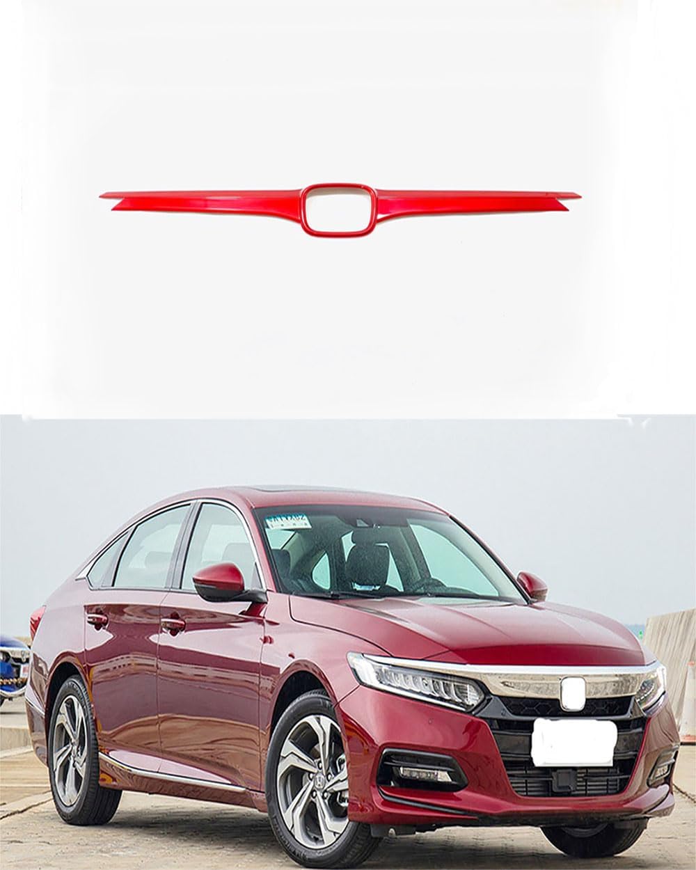 Car Accessories Fit for Honda Accord 10th Gen 2018 2019 2020 2021 2022 ABS Red Exterior Rear Trunk Logo Lid Tail Gate Cover Trim 1PC Set