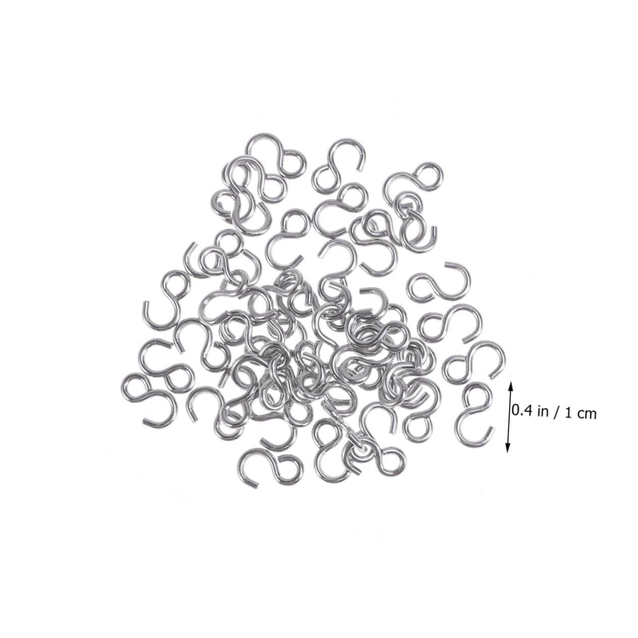 Cabilock 3 Sets Material S-förmige Haken Haken Metallhaken Kleiderbügel Haken Zum Aufhängen Küche Silber Mehrzweck 100 Stück * 3