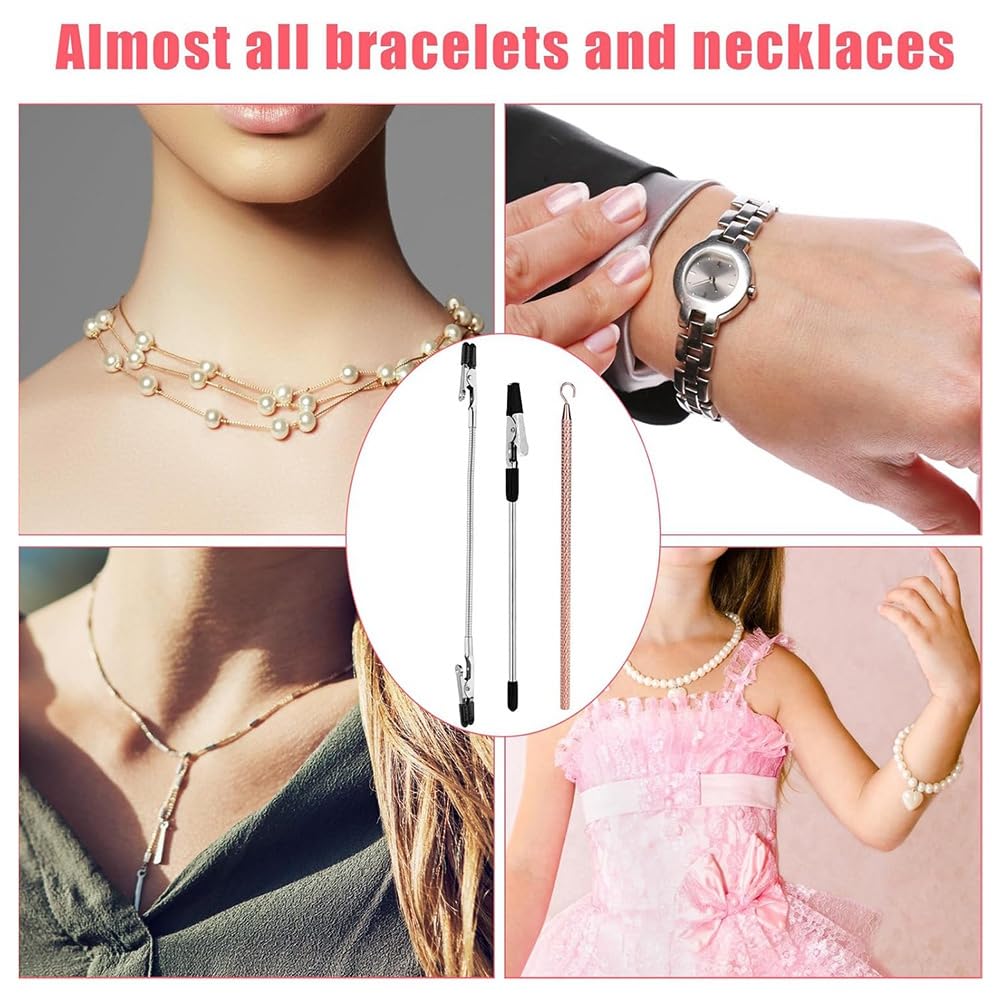 Strumento di aiuto per braccialetti da usare con una sola mano, dispositivo di fissaggio facile per donne, anziani e mani con artrite, pratico aiuto per chiusura gioielli per accessori quotidiani