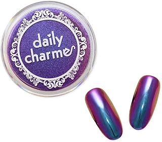 Daily Charme Chameleon Chrome Nail Powder (Hera Violet) 1 gram, Color Shifting Metallic Nail Art Dip Powder, Color-Shifting Mirror Effect Manicure Chrome Powder, Home DIY/Nail Salon Manicure