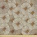 Ambesonne Vintage Fabric by The Yard, Sketch Art Style Gerbera Daisies Abstract Flowers Autumn Garden Flourish, Decorative Fabric for Upholstery and Home Accents, 1 Yard, Marigold Orange
