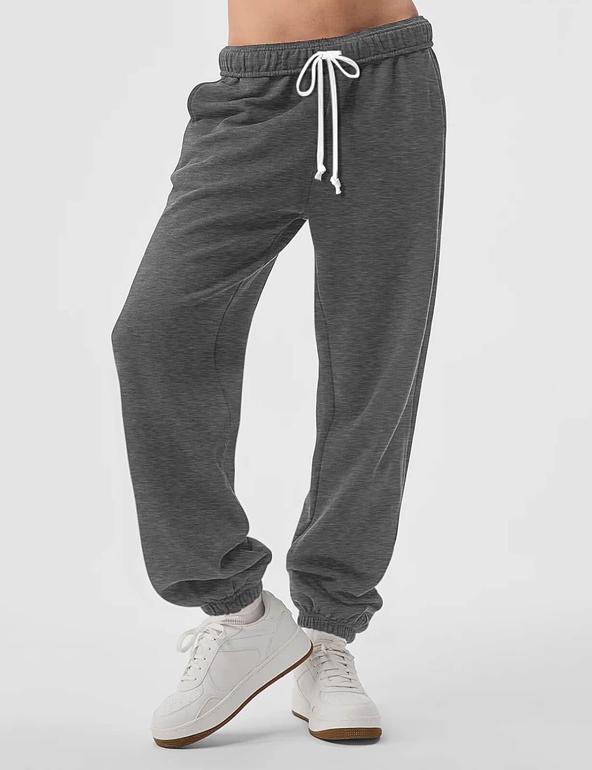 HeSaYep Women's Sweatpants Baggy Interior Drawstring High Waist Sweat Pants Cinch Bottom Jogger Pants - Image 5