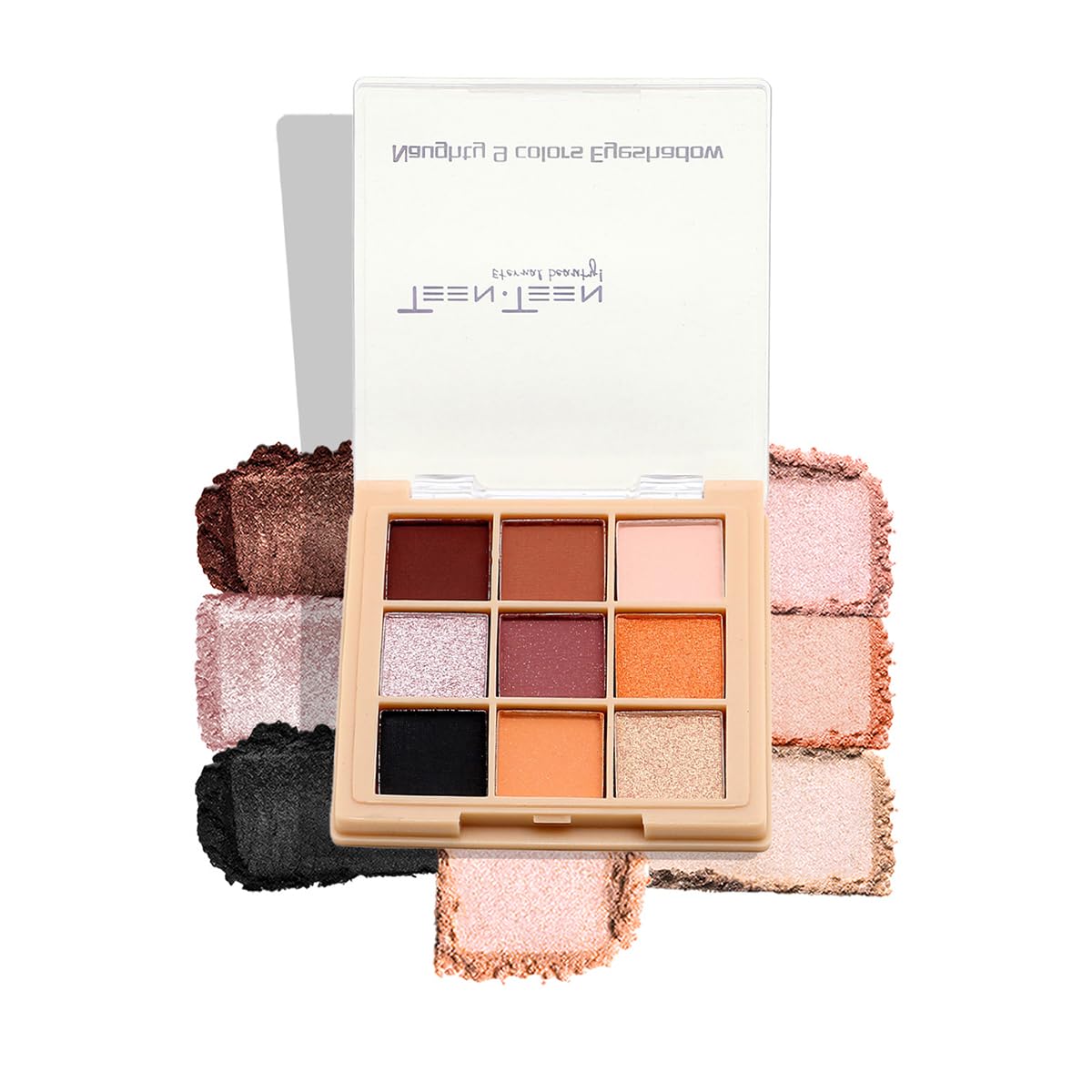 TEEN TEEN Naughty 9 Colors Eyeshadow Palette – Matte, Shimmery & Metallic Finishes | Long-Wearing, Easily Blendable Multicolor Eye Makeup for Bold & Everyday Looks, Multicolors 01, 7.2gm-image-48