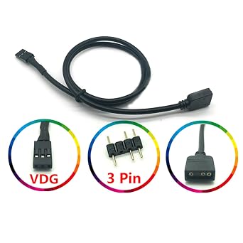 5V 3PIN RGB VDG Conversion Line Cable Connector for GIGABYTE Motherboard