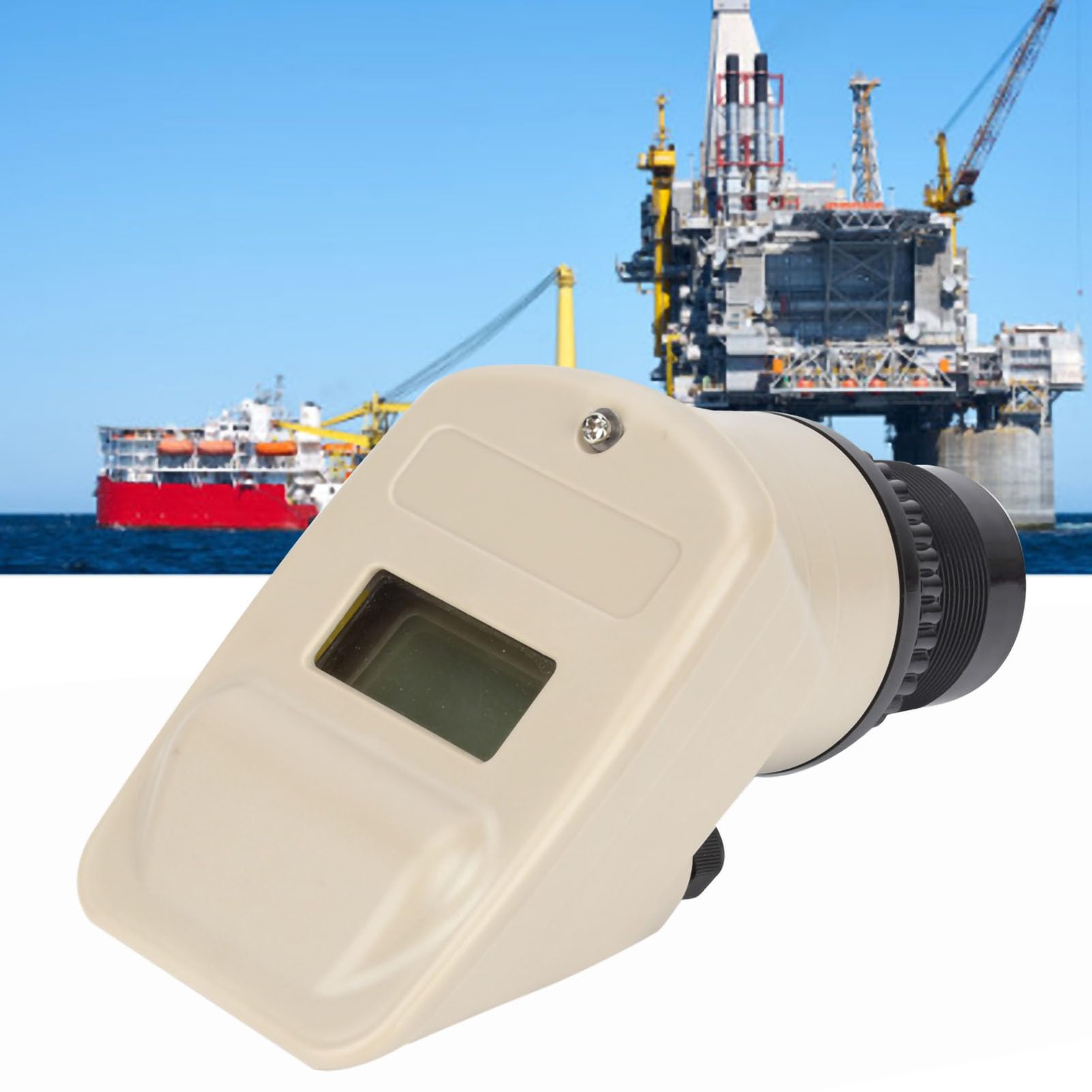 ALT - 666 DC24V Misuratore di livello ad ultrasuoni con display digitale, sensore di livello d’acqua ad ultrasuoni con LCD, trasmettitore di livello impermeabile IP67 per serbatoi (0-15 metri)