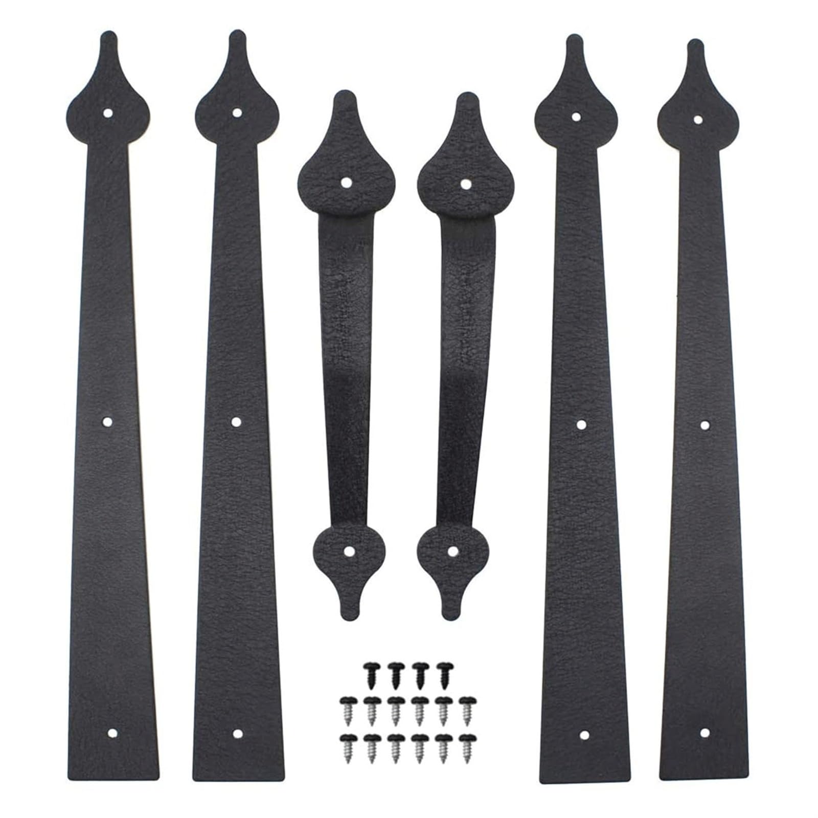 Shundeed One Color 6Pcs Decorative Garage Door Hinge Handle, Magnetic Garage Hardware Kit For Metal, Wooden And Other Hinges