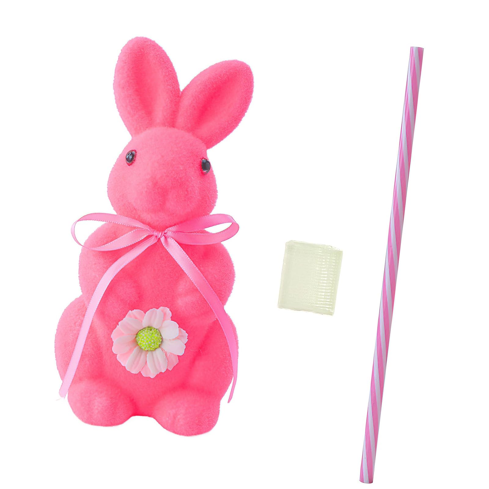 Buxuaaaa A Buxuaaa Rabbits Statue Soft Foam Fabric Table Decoration Ccent Party Supplies Desktop Nd Window Displays Ornament Desktop Decoration