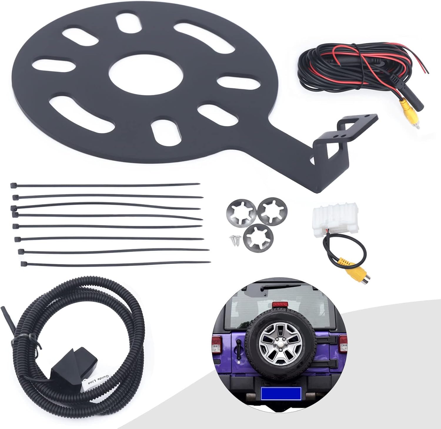 170° Backup Rear View Backup Camera Mount for Jeep Wrangler JK 2007-2017, Car Reverse Cameras Mount