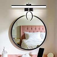 Vista 8 de Modern Black Bathroom Light Fixtures 16.3 inch Led Vanity Lights,8W,Rotatable & Dimmable Bar Bathroom Lighting fixtures Over Mirror,4000K Natural