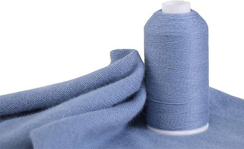 Hilo 100% de cachemira, 3.53 oz de lana mongol lujosamente suave de cachemira pura para tejer ganchillo (azul celoso)