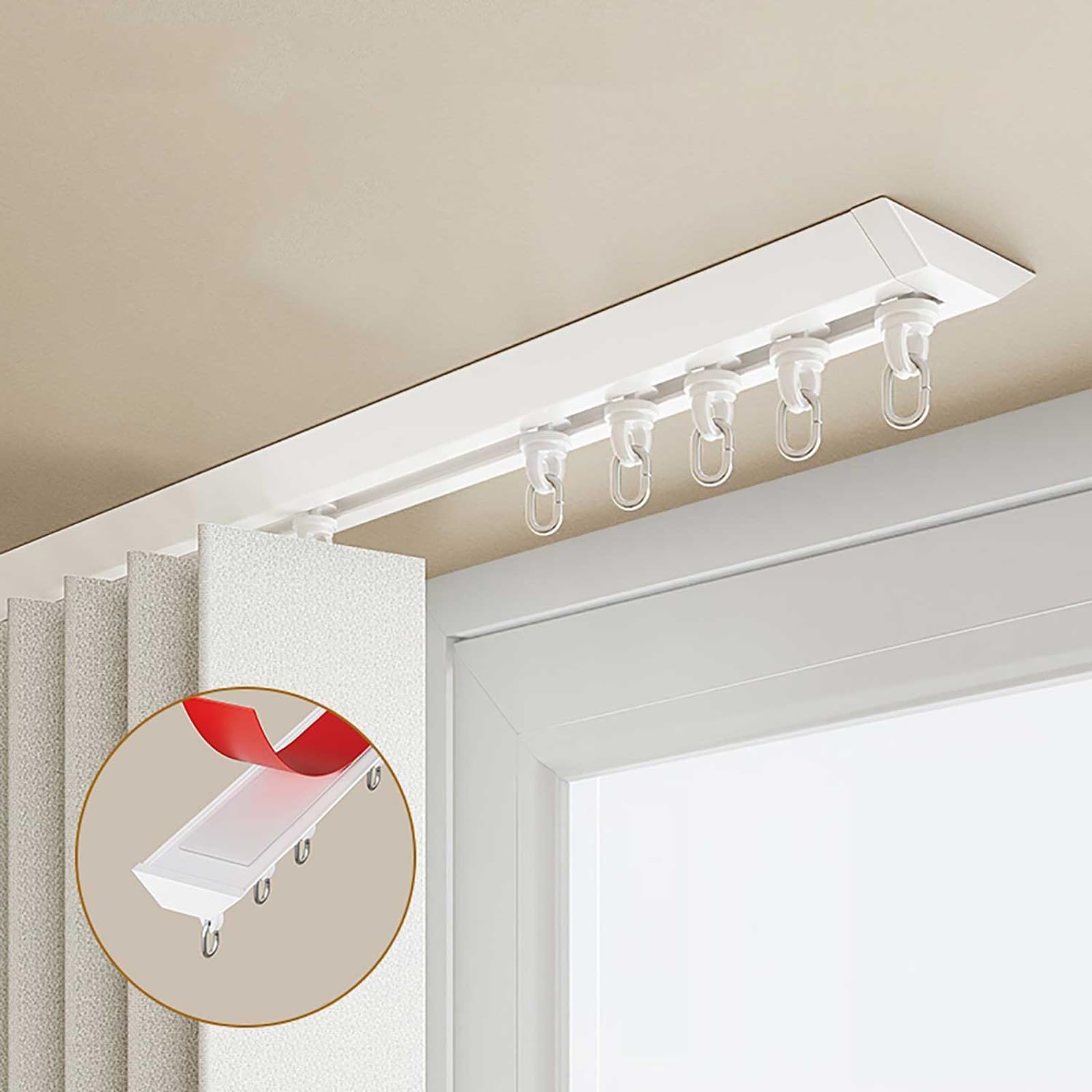 Fixation au plafond invisible et robuste pour séparateur de pièce haut de gamme et douche