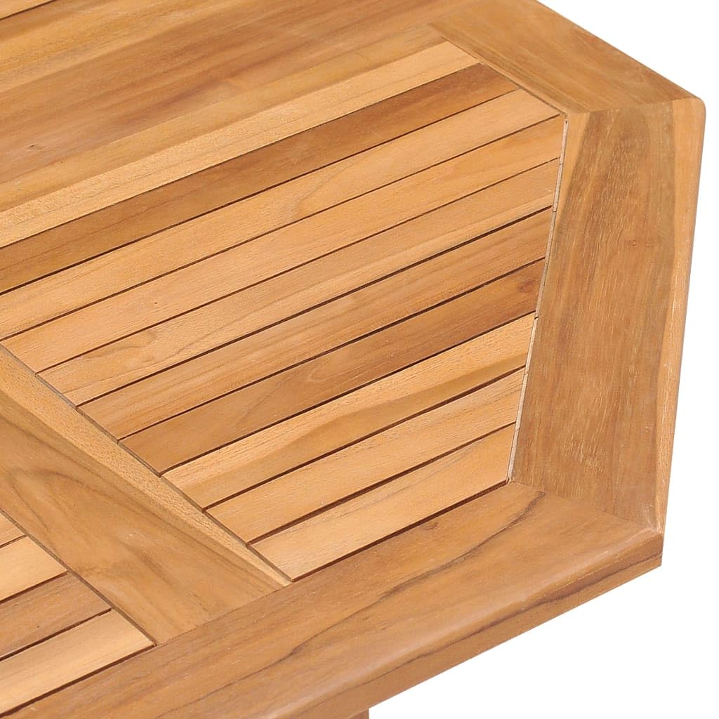 Set di mobili da esterno per esterni, 5 pezzi pieghevoli per esterni in legno di teak massiccio