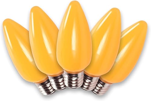 Christmas Lights Factory C9 - Solo bombillas LED superbrillantes con esmerilado, grado comercial, regulables, para interior y exterior. Sé la luz