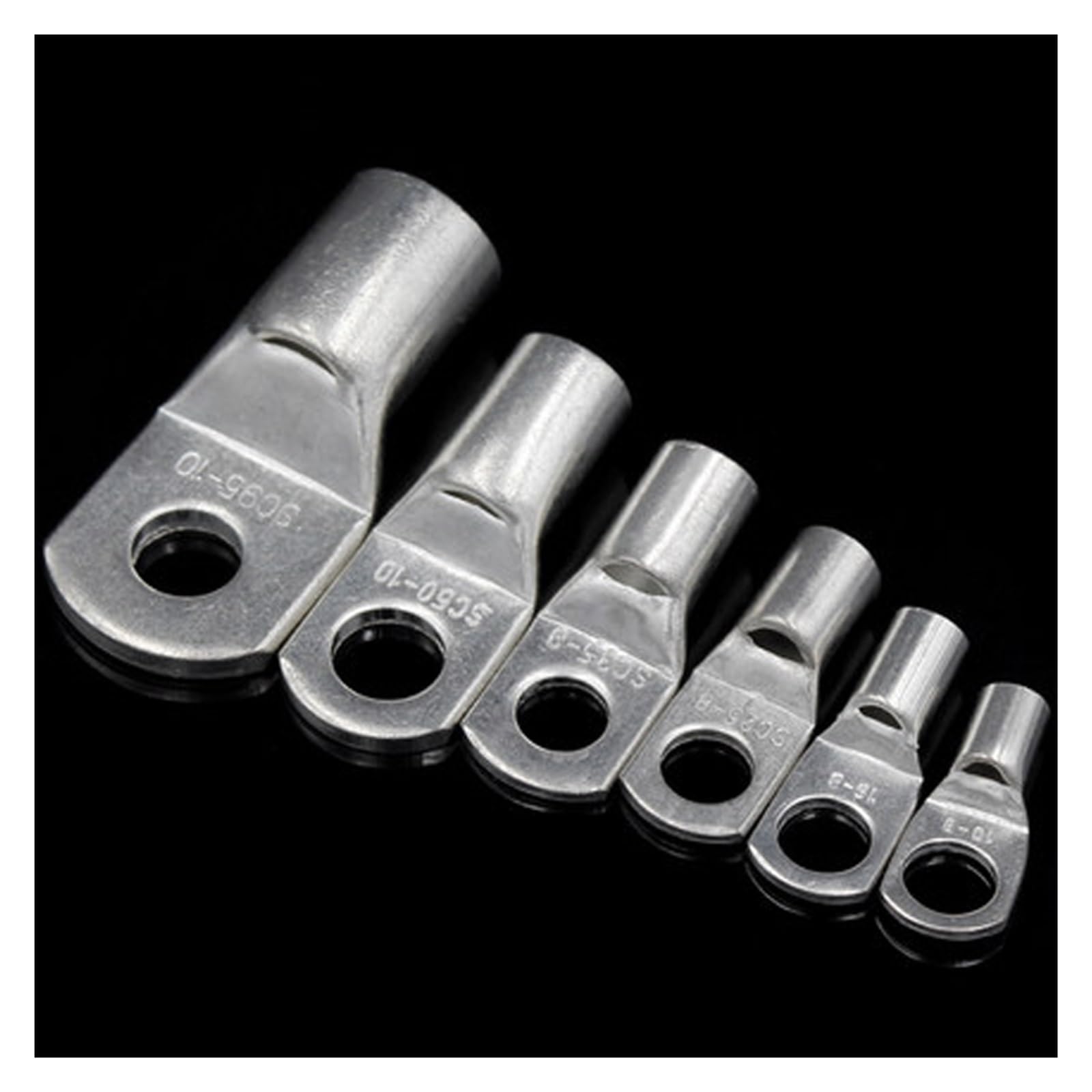 20 Stück Bolzenloch verzinnte Kupferösen verriegeln Klemmen 10/16/25/35/50/70 m㎡ Kabel Crimp Drahtverbinder SC10-6/8 SC16-6/8/10(SC50-6)