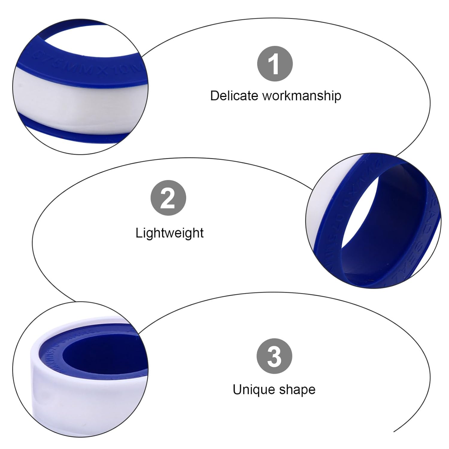 30pcs PTFE Sealant Tape for Leak Repair High Density Thread Seal Tape for Plumbing Faucets and Garden Hose Connections Safe and Non-Flammable Long