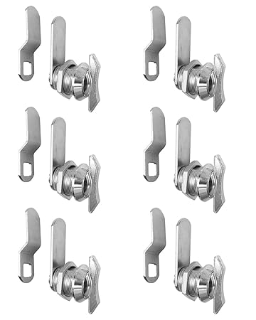SZRKRLA 6Pack Thumb Operated Offset Cam Lock 5/8 Inch RV Compartment Latch Non-Locking Thumb Turn 100% Metal Replacement Lock Cylinder for RV Compartment Camper Storage Door