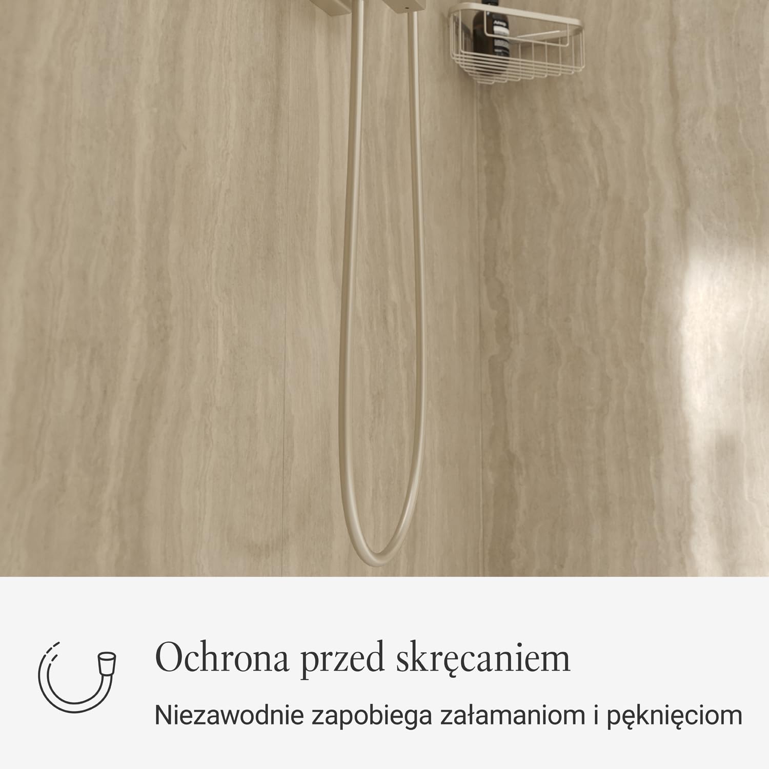 Villeroy & Boch Uniwersalny wąż prysznicowy do prysznica i wanny, odporny na zginanie, 1,60 m, szczotkowany nikiel, matowy