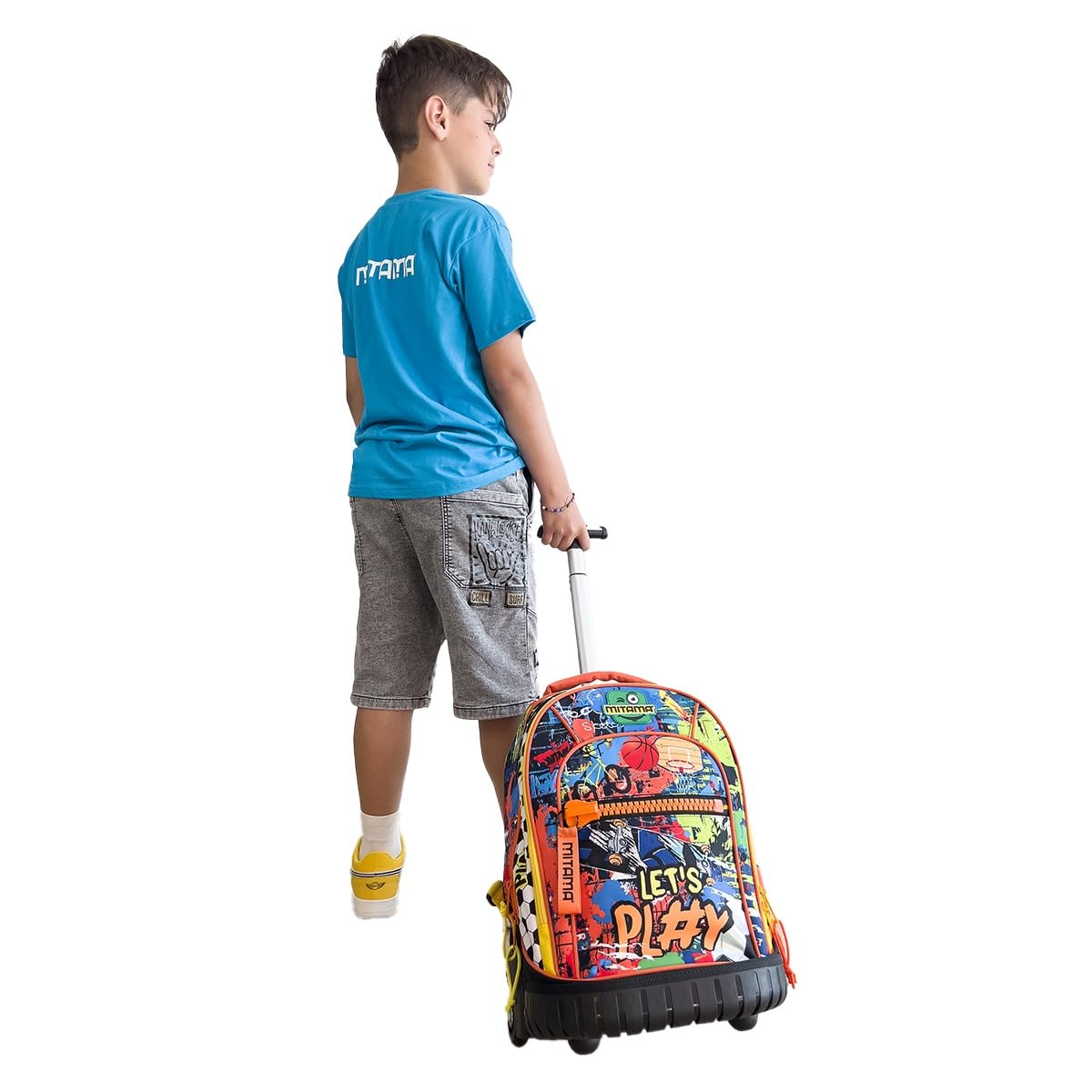 Mitama Trolley Run Scuola Urban Game,Doppio Scomparto, Multicolore, Scuola Elementare e Tempo Libero, Bambino Ragazzo