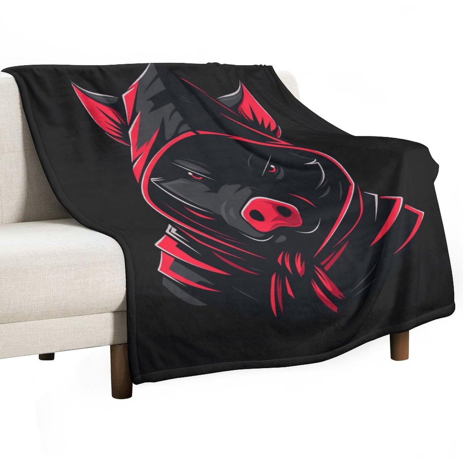 Couverture douillette 3D cochon flanelle - Plaid mignon 55"x70"