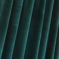 Vista 7 de Roslynwood Cortinas de terciopelo, decoración de hogar, verde azulado, para la sala, opacas y con aislamiento térmico, para comedor, fondo