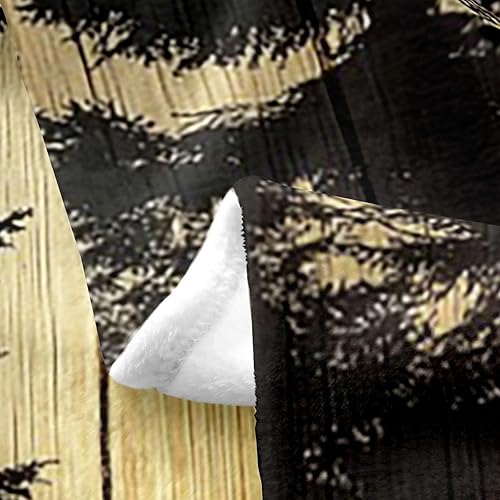 Miniatura 4 de Manta de franela con alces para sofá, cama, sillón, rústico, animales de la selva, manta de franela de forro polar de franela de lana de madera