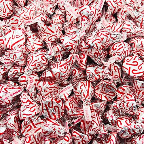 KISSES Candy Cane Flavored Mint Candy (2 Pound Bag Approx. 200 Count
