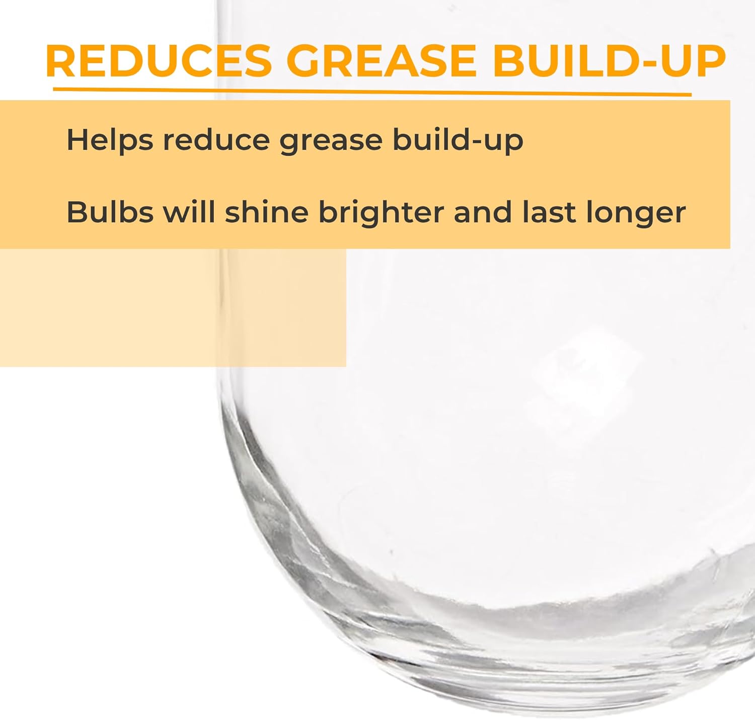 KASTLITE Threaded Glass Globe Bulb Cover - Walk-in Refrigeration Globe Cover - Kitchen Hood Globe Safety Cover - Vaporproof Glass Protection for Light Bulbs in Commercial Kitchens - 4 Pack
